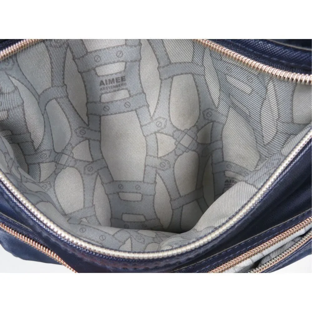 Aimee Kestenberg Marseille Backpack Navy Blue Nylon Travel